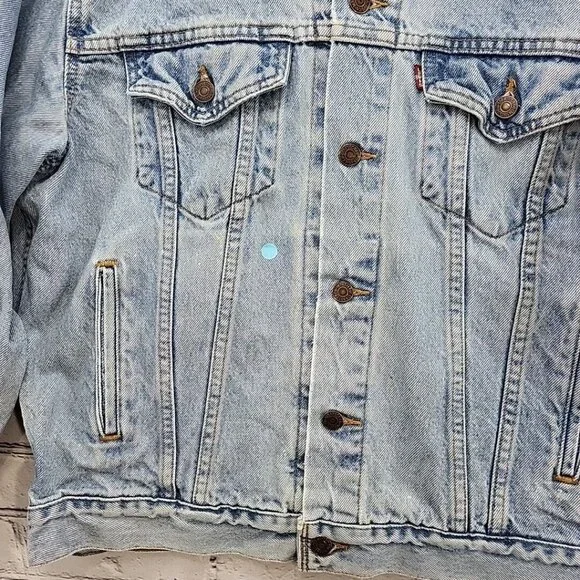 Vintage 90s Levis 70507 Jean Jacket Mens M Denim Classic Fit Trucker Flawed